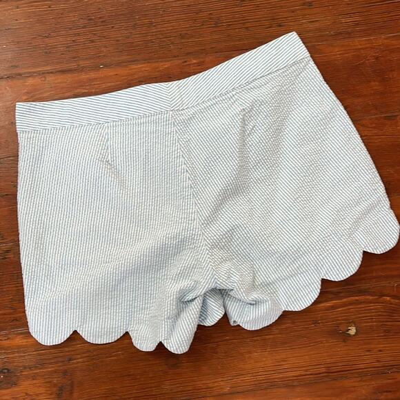 Lily Pulitzer Buttercup seersucker striped scalloped hem flat front shorts sz 2 - Picture 6 of 6
